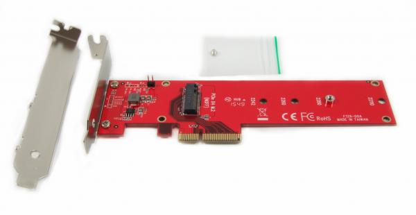 PCI-e 1X/4X Card to M.2  M Key 4 Lane Adapter with CLKREQ