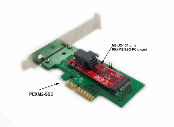 Ableconn PEXU3-132 NVMe 2.5-inch U.3 SSD PCIe 4.0 x4 SFF-TA-1001 Carrier  Adapter Card - for 2.5-inch U.3 NVMe SSD - U.3 to PCIe 4.0 - PCIe Adapter  for