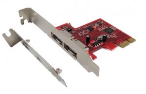 Ableconn PEX-SA114 2 Port eSATA 6G PCI Express Host Adapter Card - AHCI 6Gbps SATA III PCIe 2.0 Expansion Card - Marvell 88SE9128 Chipset