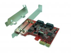 Ableconn PEX-SA115 2 Port SATA 6G PCI Express Host Adapter Card - AHCI 6Gbps SATA III PCIe 2.0 Controller Card (Marvell 88SE9128 Chipset) - Support Hardware RAID 0, 1