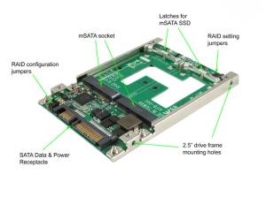  Ableconn ISAT-M2SR Dual M.2 SATA SSD to SATA Adapter with RAID  - 2.5in SATA Drive for 2X M.2 SATA SSD : Electronics