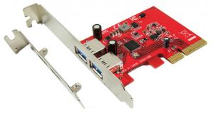 PEX-UB132 USB 3.1 Gen 2 (10 Gbps) 2-Port Type-A Low Profile PCI Express (PCIe) x4 Lane Host Adapter Card (ASMedia ASM3142 Controller)