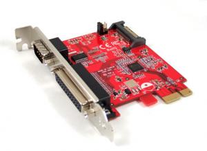Ableconn PEX-IO116 PCI Express Combo Adapter Card with 1x RS232 Serial Port and 1x IEEE 1284 Parallel Port (ASIX AX99100 Controller) - PCIe to Serial DB9 and Parallel DB25